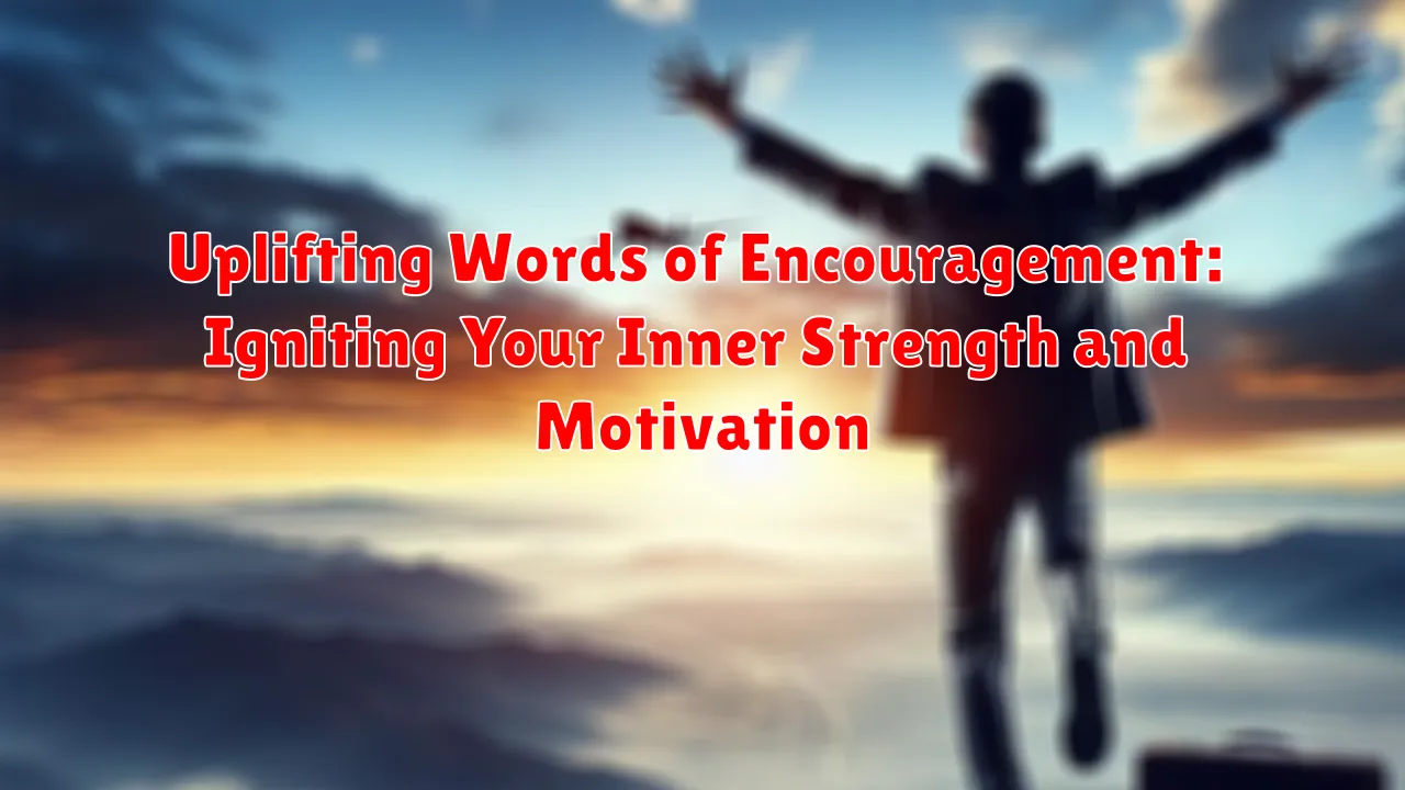Uplifting Words of Encouragement: Igniting Your Inner Strength and Motivation